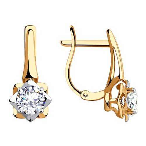 Серьги SOKOLOV из золота со Swarovski Zirconia 81020456 в Аврора
